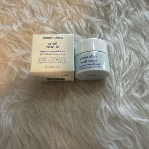 Peach Slices Snail Rescue Intensive Wash-Off Jelly Mask ~ Travel Size 0.20 Fl Oz - Picture 1 of 3